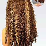 Wavymy 4/27 Highlight Color Burmese Curly M-Cap 9x6 Lace Wear & Go Wig Beginner Friendly 180% Density