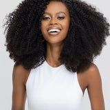 Wavymy Afro Curly 3 In 1 Half Wig Upgrade Drawstring No Lace No Glue Human Hair Wigs 180% Density
