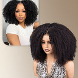Wavymy Afro Curly 7x5 HD Lace Closure Wig Pre-bleached Wear & Go Glueless Wigs Dome Cap 180% Density