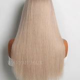 Wavymy Ash Blonde Straight Hair 7x5 Pre-Cut Lace Pre-Plucked Wear Go Glueless Wig 180% Density