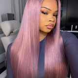 Wavymy Ash Purple Body Wave Wear Go Glueless Wigs 7x5 Lace Closure Wigs 180% Density