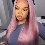 Wavymy Ash Purple Body Wave Wear Go Glueless Wigs 7x5 Lace Closure Wigs 180% Density