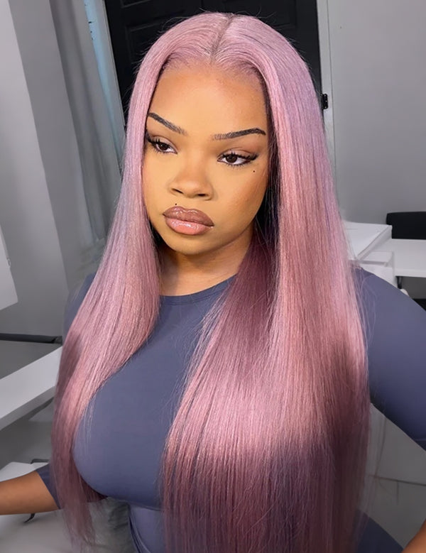 Wavymy Ash Purple Body Wave Wear Go Glueless Wigs 7x5 Lace Closure Wigs 180% Density