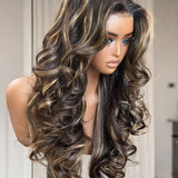 Wavymy Balayage Pre-Styled Butterfly Cut Layer Wave Wig Pre-Bleached Wear Go Glueless 7x5 Lace Closure Wigs
