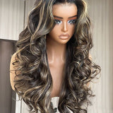 Wavymy Balayage Pre-Styled Butterfly Cut Layer Wave Wig Pre-Bleached Wear Go Glueless 7x5 Lace Closure Wigs