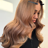 Wavymy Blonde Brown Ombre Body Wave Wear Go Glueless Wig 7x5 Lace Human Hair Wigs