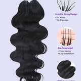 Wavymy Body Wave Miracle Knots Feather Crochet Human Hair Boho Braids Lightweight Hair Extension