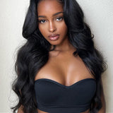 Flash Sale Wavymy Body Wave Wear Go Glueless Wigs Pre-bleached 6x4 Transparent Lace Closure Wig 180% Density