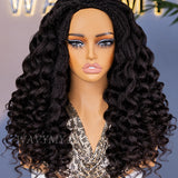 Wavymy Bouncy Wand Curl Drawstring Half Wigs Beginner Friendly No Lace No Glue Human Hair Wig
