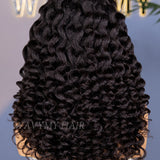 Wavymy Bouncy Wand Curl Drawstring Half Wigs Beginner Friendly No Lace No Glue Human Hair Wig