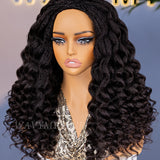 Wavymy Bouncy Wand Curl Drawstring Half Wigs Beginner Friendly No Lace No Glue Human Hair Wig