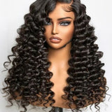 Wavymy Bouncy Wand Curly 7x5 Lace Wig Wear & Go Glueless Wigs Human Hair 180% Density