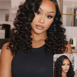 Wavymy Bouncy Wand Curly 7x5 Lace Wig Wear & Go Glueless Wigs Human Hair 180% Density