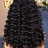 Wavymy Bouncy Wand Curly 7x5 Lace Wig Wear & Go Glueless Wigs Human Hair 180% Density
