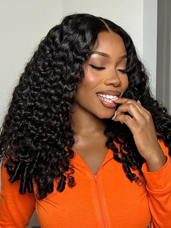 human hair 13x6 lace front burmese curly wig