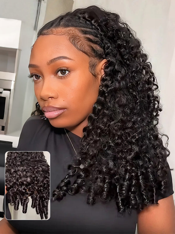 wear and go burmese curly half wig 