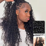 Wavymy Burmese Curly Feather Crochet Human Hair Boho Braids Time-Saving & Lightweight Hair Extension