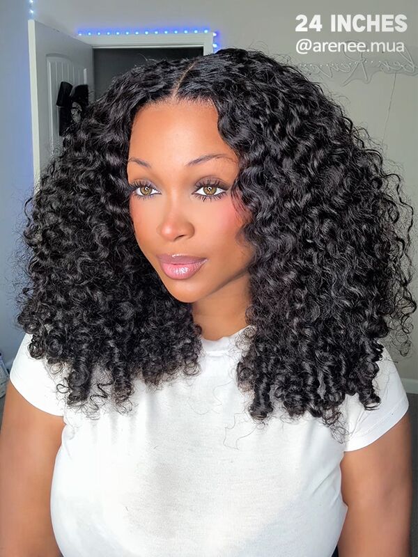 24 inch human hair burmese curly wig