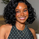 Wavymy Deep Wave Bob Wig Wear & Go Dome Cap Glueless 7x5 Lace Wig Pre-everything Human Hair 180% Density