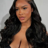 Wavymy C-Part Pre-bleached Layered Cut Loose Wave Wear Go Glueless Lace Wigs 7x5 Lace Closure Wigs 180% Density