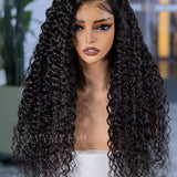 Wavymy C-Part Water Wave Pre-Bleached HD Lace Wig Wear & Go Pre-Cut 7x5 Lace Wig Dome Cap Glueless Wig 180% Density