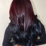 Wavymy Cherry Burgundy Ombre Body Wave Wear Go Glueless 7x5 Lace Wigs Human Hair Wigs