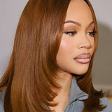 Wavymy Yaki Straight Layered Cut Silky Bob Wig Upgrade 9x6 T-Part Lace Wig Pre-Plucked Wear Go Glueless Wigs 180% Density