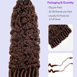 Wavymy Honey Blonde Highlight Burmese Curly Feather Crochet Hair Miracle Knots Human Hair Extension