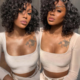 Wavymy Copper Highlight / Natural Black Bouncy Curly Wig 7x5 Lace Wear Go Glueless Wig 180% Density