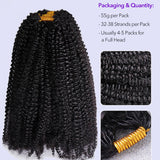 Wavymy Crochet Hair Afro Curly Miracle Knots Lightweight Seamless Blend Hair Extension