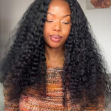 Wavymy Deep Wave Feather Crochet Hair Miracle Knots Time-Saving & Lightweight Seamless Blend Hair Extension