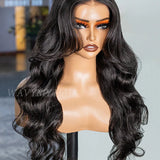 Wavymy Curtain Bangs Layered Cut Body Wave Upgrade 9x6 T-Part Lace Wig Pre-Plucked Wear Go Glueless Wigs 180% Density