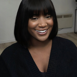 Flash Sale Wavymy Glueless Straight Wig With Bangs Short Bob Human Hair Machine Made Wig 180% Density
