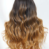 Wavymy Golden Caramel Balayage Body Wave Upgrade 13x6 Max Lace Frontal Wear & Go Wigs Dome Cap Glueless Wigs 180% Density