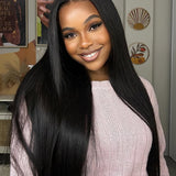Wavymy HD Lace Wear Go Wigs Dome Cap Glueless Straight 7x5 Lace Closure Wigs 180% Density