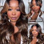 highlight balayage body wave pre everything wig