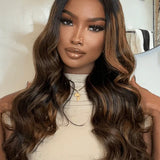 highlight balayage body wave pre everything lace front wig