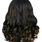 Wavymy Highlight Kinky Straight Layered Wave Wig 7x5 Lace Wear Go Dome Cap Glueless Wig 180% Density