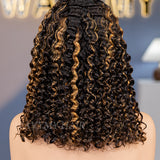 Wavymy Highlight Water Wave No Leave Out V Part Wig Human Hair Wear Go V Part Wig Beginner Friendly