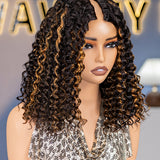 Wavymy Highlight Water Wave No Leave Out V Part Wig Human Hair Wear Go V Part Wig Beginner Friendly