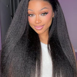 Wavymy Kinky Straight M-Cap 9x6 Lace Wear & Go Pre-Everything Wig 180% Density