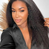 Wavymy Kinky Straight Wear Go Glueless Wigs 7x5 Lace Closure Wigs 180% Density