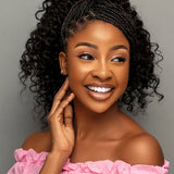 Wavymy Knotless Boho Curls Braided Natural Scalp Wig 13x6 Max Lace Frontal Wig Drawstring Wear & Go Wigs Dome Cap Glueless Wigs 180% Density