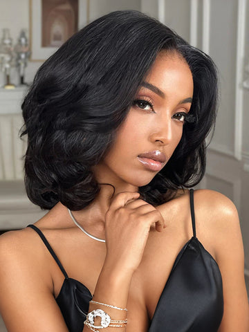 Layered Wave Bob Wig 7x5/9x6 Lace Wear And Go Glueless Wigs  display picture 1