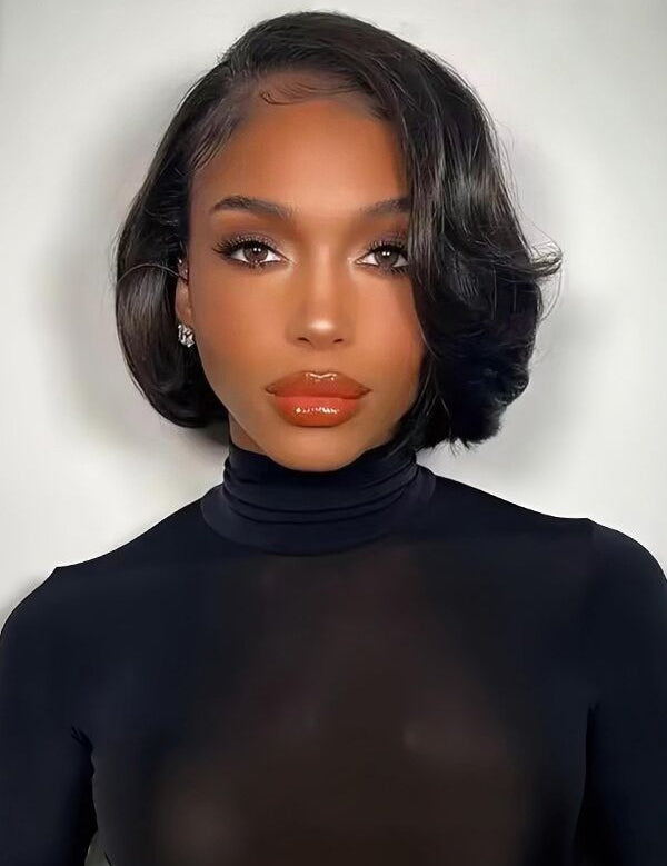 Wavymy Layered Wave Bob Wigs M-Cap 9x6 Pre-Cut Lace Wear Go Glueless Wigs 180 Density