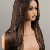 Wavymy Ombre Highlight Face-Framing Layered Cut Hair Wear Go Glueless 7x5 Lace Styled to Go Wigs Human Hair Wigs