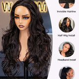 Wavymy Pre-Styled Butterfly Cut Layer Yaki Straight Natural Wave Wig Beginner Friendly V Part Wig Human Hair Wig 250% Density