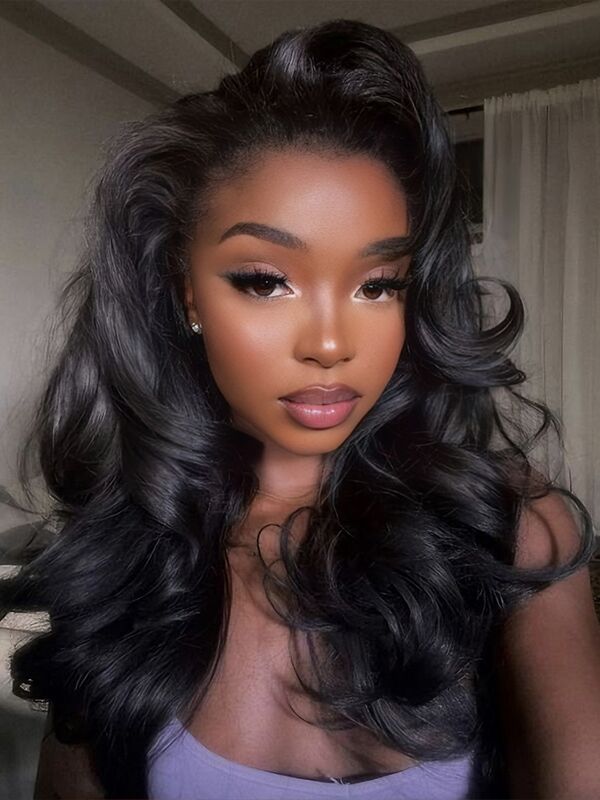 pre-styled butterfly cut yaki straight natural wave glueless wig