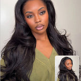 Wavymy Pre-Styled Butterfly Cut Layer Yaki Straight Natural Wave Wig Beginner Friendly V Part Wig Human Hair Wig 250% Density