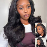 Wavymy Pre-Styled Butterfly Cut Layer Yaki Straight Natural Wave Wig Beginner Friendly V Part Wig Human Hair Wig 250% Density